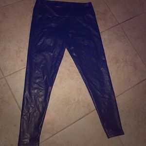 High waist pleather leggings